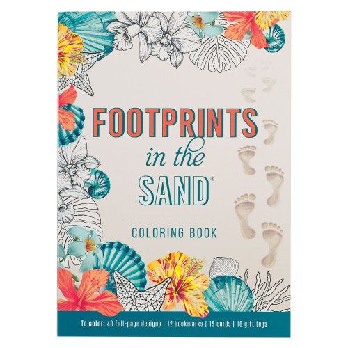 Coloring Book Footprints in the Sand