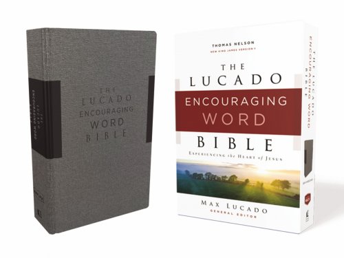 Max Lucado NKJV Encouraging Word, Bible, Grey, Hardback, Comfort Print, Articles, Study Notes, Bible Study, Book Introductions, Journaling Space, Scripture Reference List, Reading Plan, Maps