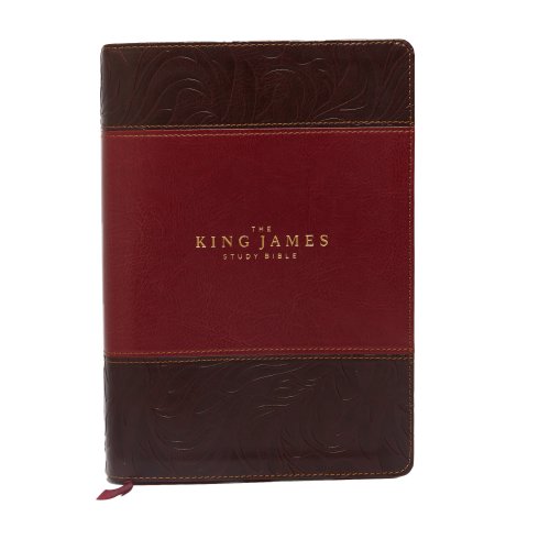 The King James Study Bible, Imitation Leather, Burgundy, Indexed, Full-Color Edition