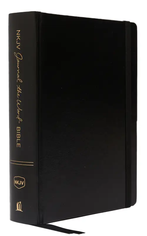 NKJV, Journal the Word Bible, Large Print, Hardcover, Black, Red Letter