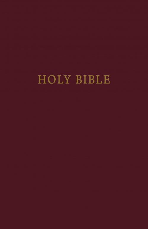 KJV Large Print Pew Bible, Burgundy, Hardback, Red Letter, Tables of Weights and Measures, Useful Charts