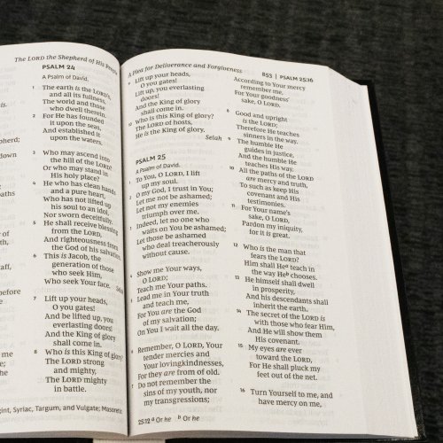 NKJV, Pew Bible, Large Print, Hardcover, Black, Red Letter Edition