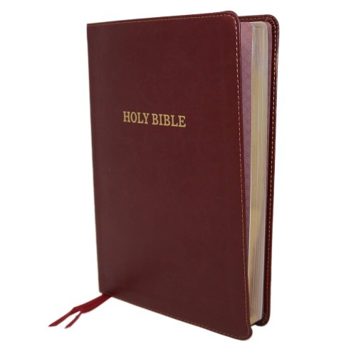 KJV, Thinline Bible, Large Print, Imitation Leather, Burgundy, Red Letter Edition