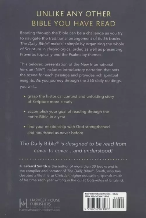 NIV Daily Bible, Brown, Imitation Leather, Chronological, 365 Daily Readings, Introductory Notes, Devotional Insights, Cross References