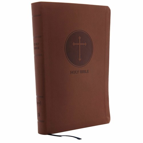 KJV, Reference Bible, Giant Print, Imitation Leather, Brown, Red Letter Edition