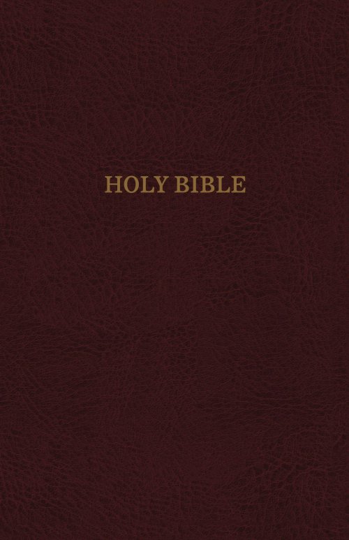 KJV, Reference Bible, Super Giant Print, Leather-Look, Burgundy, Indexed, Red Letter Edition