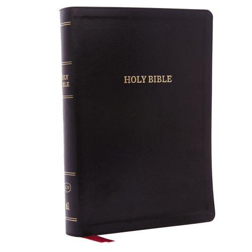 KJV, Deluxe Reference Bible, Super Giant Print, Imitation Leather, Black, Indexed, Red Letter Edition