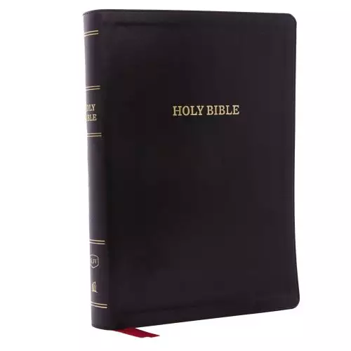 KJV, Deluxe Reference Bible, Super Giant Print, Imitation Leather, Black, Indexed, Red Letter Edition