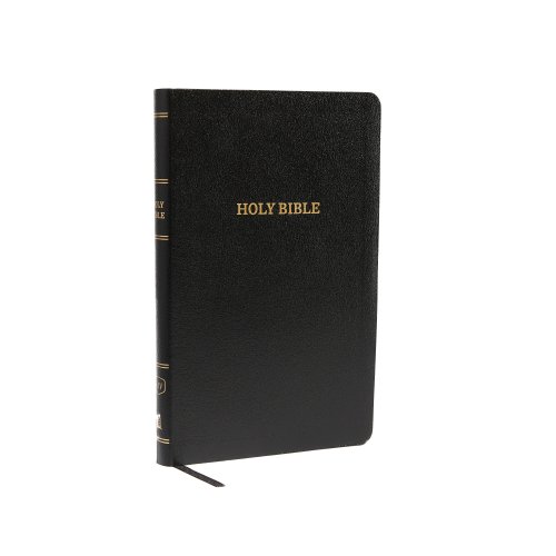 KJV, Thinline Reference Bible, Bonded Leather, Black, Red Letter Edition