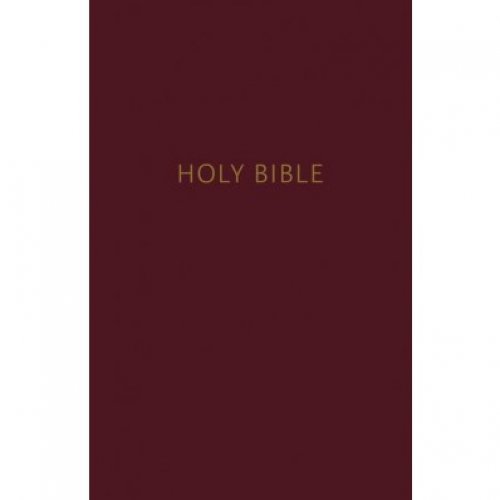 NKJV Pew Bible, Burgundy, Hardcover, Red Letter, Comfort Print, Charts, Maps