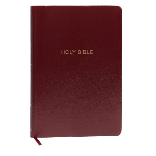 NKJV Holy Bible, Super Giant Print Reference Bible, Burgundy Leather-look, 43,000 Cross references, Red Letter, Comfort Print: New King James Version