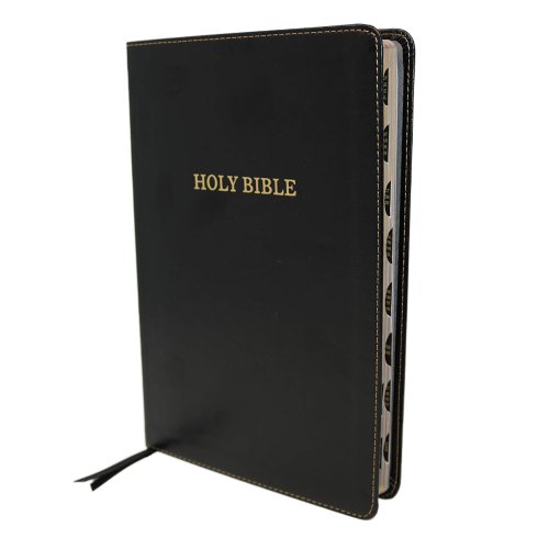 KJV Holy Bible: Large Print Thinline, Black Leathersoft, Red Letter, Comfort Print (Thumb Indexed): King James Version