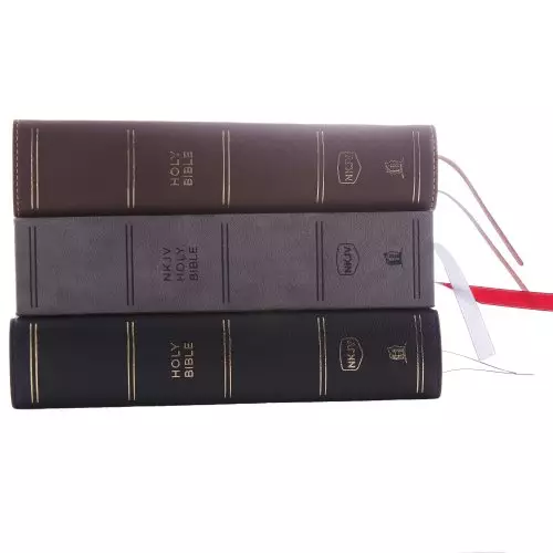 NKJV, Single-Column Reference Bible, Genuine Leather, Black, Comfort Print