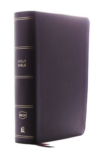 NKJV, Single-Column Reference Bible, Genuine Leather, Black, Comfort Print