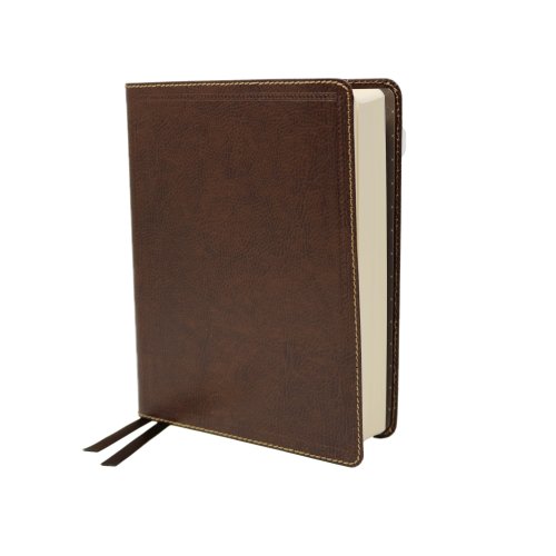 NKJV, Journal the Word Bible, Bonded Leather, Brown, Red Letter, Comfort Print