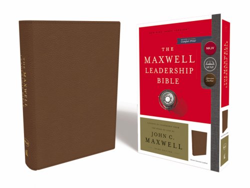 NKJV, Maxwell Leadership Bible, Third Edition, Premium Cowhide Leather, Brown, Comfort Print