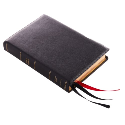 KJV Holy Bible: Giant Print with 53,000 Cross References, Black Premium Goatskin Leather, Premier Collection, Comfort Print: King James Version