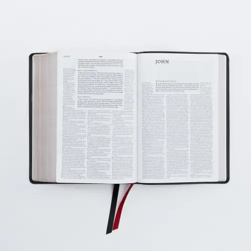 NET Bible, Full-notes Edition, Leathersoft, Black, Comfort Print