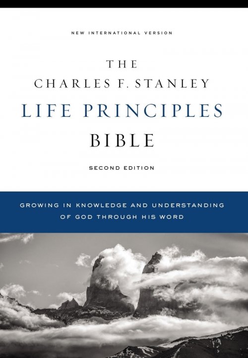 NIV, Charles F. Stanley Life Principles Bible, 2nd Edition, Hardcover, Comfort Print, Concordance