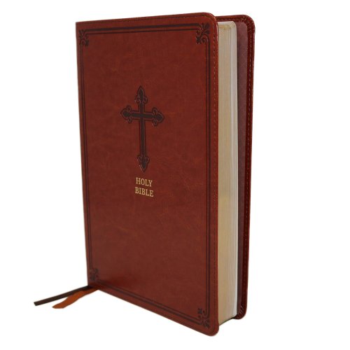 KJV Holy Bible: Large Print Thinline, Brown Leathersoft, Red Letter, Comfort Print: King James Version