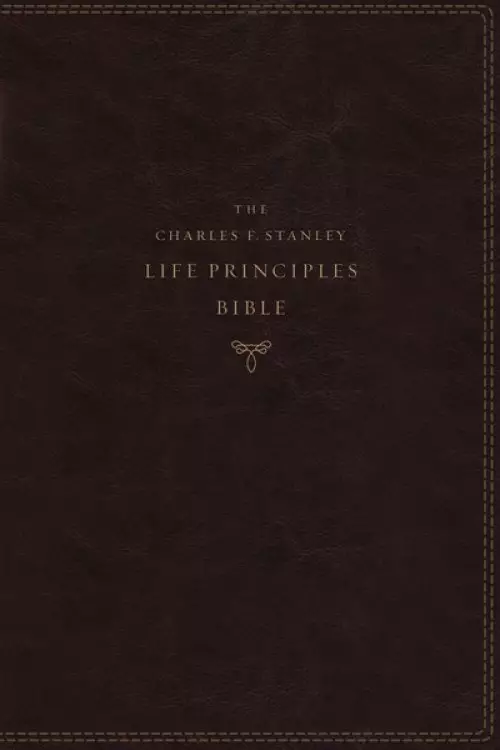 NASB, Charles F. Stanley Life Principles Bible, 2nd Edition, Leathersoft, Burgundy, Comfort Print