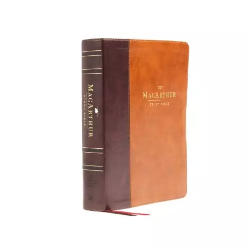 NASB, MacArthur Study Bible, 2nd Edition, Leathersoft, Brown, Thumb Indexed, Comfort Print