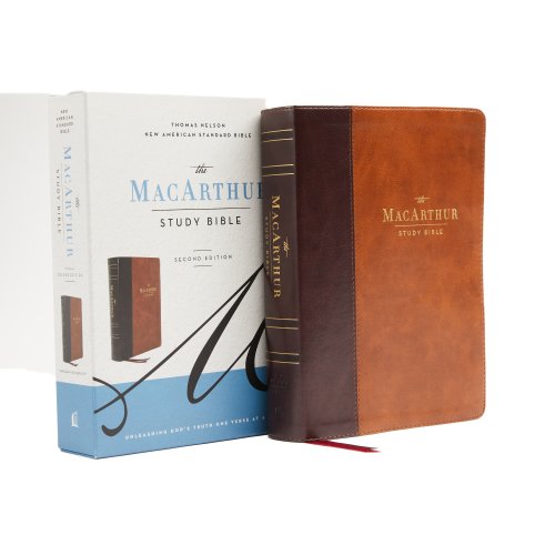 NASB, MacArthur Study Bible, 2nd Edition, Leathersoft, Brown, Thumb Indexed, Comfort Print