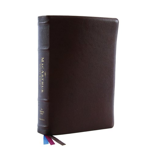 NASB, MacArthur Study Bible, 2nd Edition, Premium Goatskin Leather, Brown, Premier Collection, Comfort Print