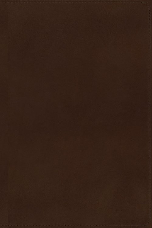 NKJV, Thinline Reference Bible, Large Print, Premium Goatskin Leather, Brown, Premier Collection, Comfort Print