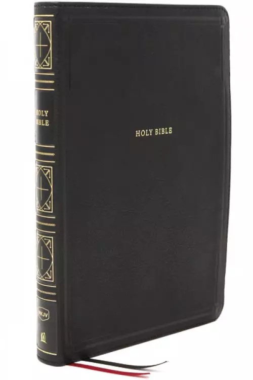 NKJV Holy Bible, Giant Print Thinline Bible, Black Leathersoft, Red Letter, Comfort Print: New King James Version