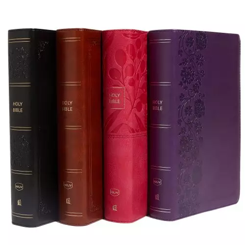 NKJV, End-of-Verse Reference Bible, Personal Size Large Print, Leathersoft, Purple, Red Letter, Comfort Print