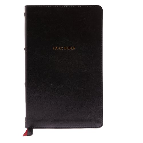 NKJV, Thinline Bible, Leathersoft, Black, Thumb Indexed, Red Letter, Comfort Print