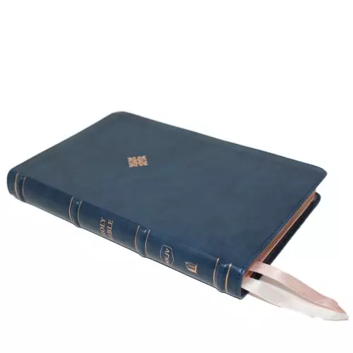 NKJV, Thinline Bible, Leathersoft, Navy, Red Letter, Comfort Print