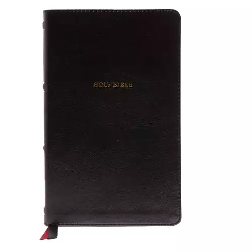 NKJV, Thinline Bible, Leathersoft, Black, Red Letter, Comfort Print