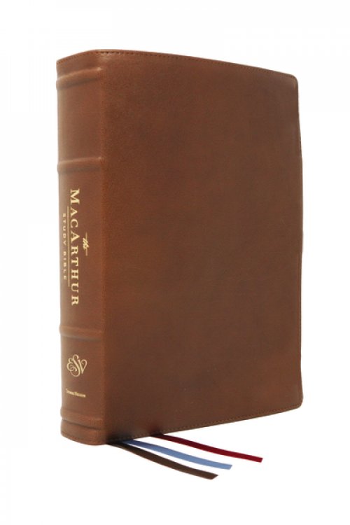 ESV, MacArthur Study Bible, 2nd Edition, Premium Goatskin Leather, Brown, Premier Collection