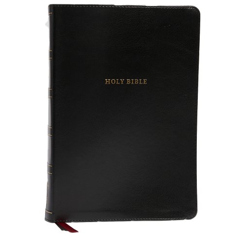 NKJV Holy Bible, Super Giant Print Reference Bible, Black Leathersoft, 43,000 Cross references, Red Letter, Comfort Print: New King James Version