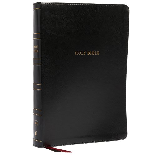 NKJV Holy Bible, Super Giant Print Reference Bible, Black Leathersoft, 43,000 Cross references, Red Letter, Comfort Print: New King James Version