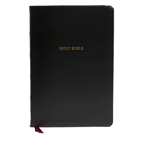 NKJV Holy Bible, Center-Column Reference Bible, Black Leathersoft, 72,000+ Cross References, Red Letter, Comfort Print