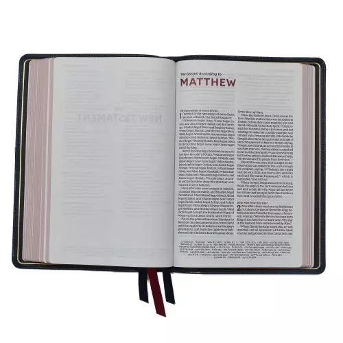 NKJV, Thinline Reference Bible, Large Print, Leathersoft, Blue, Red Letter, Comfort Print