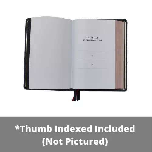 NKJV, Deluxe Thinline Reference Bible, Large Print, Leathersoft, Black, Thumb Indexed, Red Letter, Comfort Print