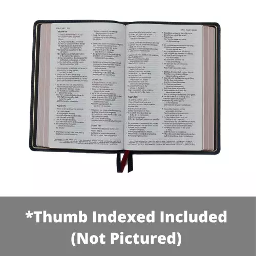 NKJV, Deluxe Thinline Reference Bible, Large Print, Leathersoft, Black, Thumb Indexed, Red Letter, Comfort Print