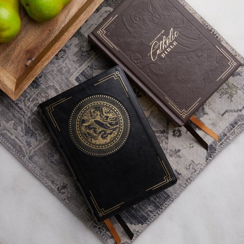 NRSVCE, Illustrated Catholic Bible, Leathersoft, Black, Comfort Print