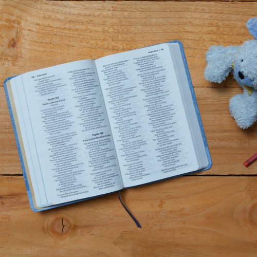 International Children's Bible (ICB) Precious Moments Bible, Leathersoft, Blue