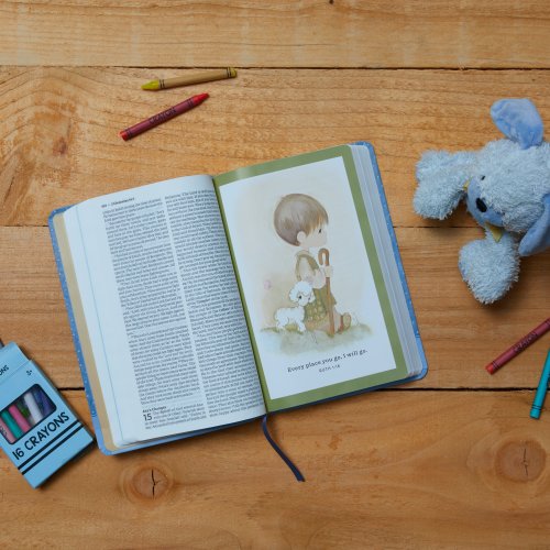 International Children's Bible (ICB) Precious Moments Bible, Leathersoft, Blue