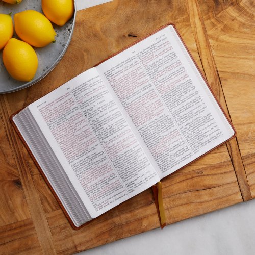 KJV Holy Bible: Large Print Thinline, Brown Leathersoft, Red Letter, Comfort Print: King James Version