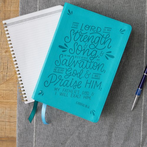 NKJV, Thinline  Bible, Verse Art Cover Collection, Leathersoft, Teal, Red Letter, Comfort Print