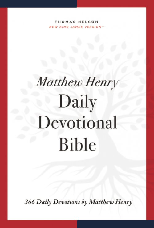 NKJV, Matthew Henry Daily Devotional Bible, Hardcover, Red Letter, Comfort Print