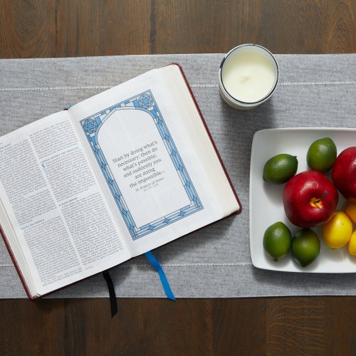 NRSVCE, Great Quotes Catholic Bible, Leathersoft, Blue, Comfort Print