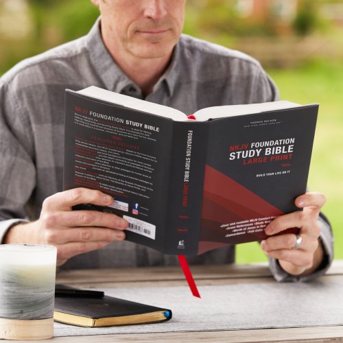 NKJV, Foundation Study Bible, Large Print, Hardcover, Red Letter, Comfort Print