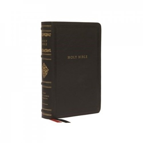 NKJV, Personal Size Reference Bible, Sovereign Collection, Leathersoft, Black, Red Letter, Thumb Indexed, Comfort Print